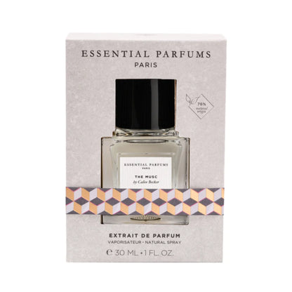 Essential Parfums The Musc Extrait perfume bottle with 30 ml capacity, featuring elegant packaging and a sleek design.