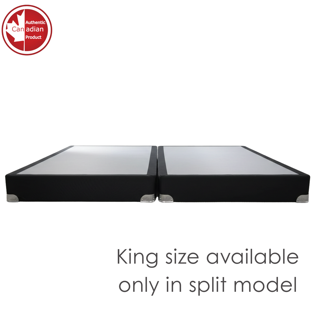 UltraFlex® Premium Solid Wood Box Spring Mattress Foundation 4" Low Profile - Twin, Double, Queen, King | Premium Heavy Duty Mattress Base, No Assembly Required, Compatible with All Mattress Types- Made in Canada - Shopthatapp.ca