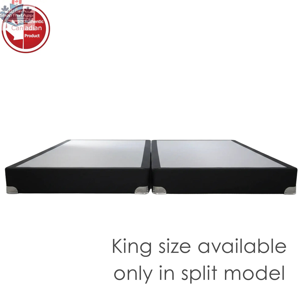 UltraFlex® solid wood box spring, 4-inch low profile foundation for all mattress sizes, heavy-duty, no assembly needed.