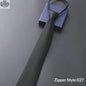 Mens Business Formal Zipper Tie With Blue Stripes - Shopthatapp.ca