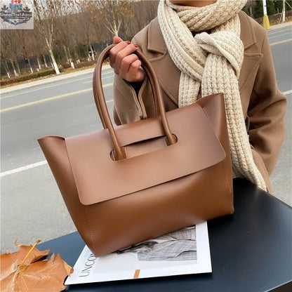 Fashion Women Shoulder Bags Large Capacity Handbags Simple Retro Tote Bags Solid Color Famous Brand High Quality Bags - Shopthatapp.ca