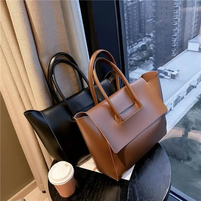 Fashion Women Shoulder Bags Large Capacity Handbags Simple Retro Tote Bags Solid Color Famous Brand High Quality Bags - Shopthatapp.ca