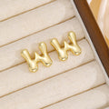18K Gold Bubble Letter Earrings - Chic & Personalized Stud Style - Shopthatapp.ca