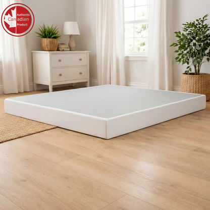 UltraFlex solid wood box spring, 4-inch low profile foundation for twin to king mattresses, heavy-duty, no assembly, compatible with all beds.