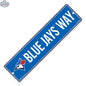 Toronto Blue Jays street sign wall decor, 4x15 inches, suitable for indoor or outdoor use, Sports Decor brand.