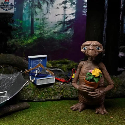 Toy Snowman NECA E.T. 40th Anniversary action figure with LED light-up chest, detailed collectible toy from the E.T. movie series.