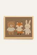 BEST FRIENDS TRIO, Oeuvre sur toile rigide, encadré Naturel Clair (collective)