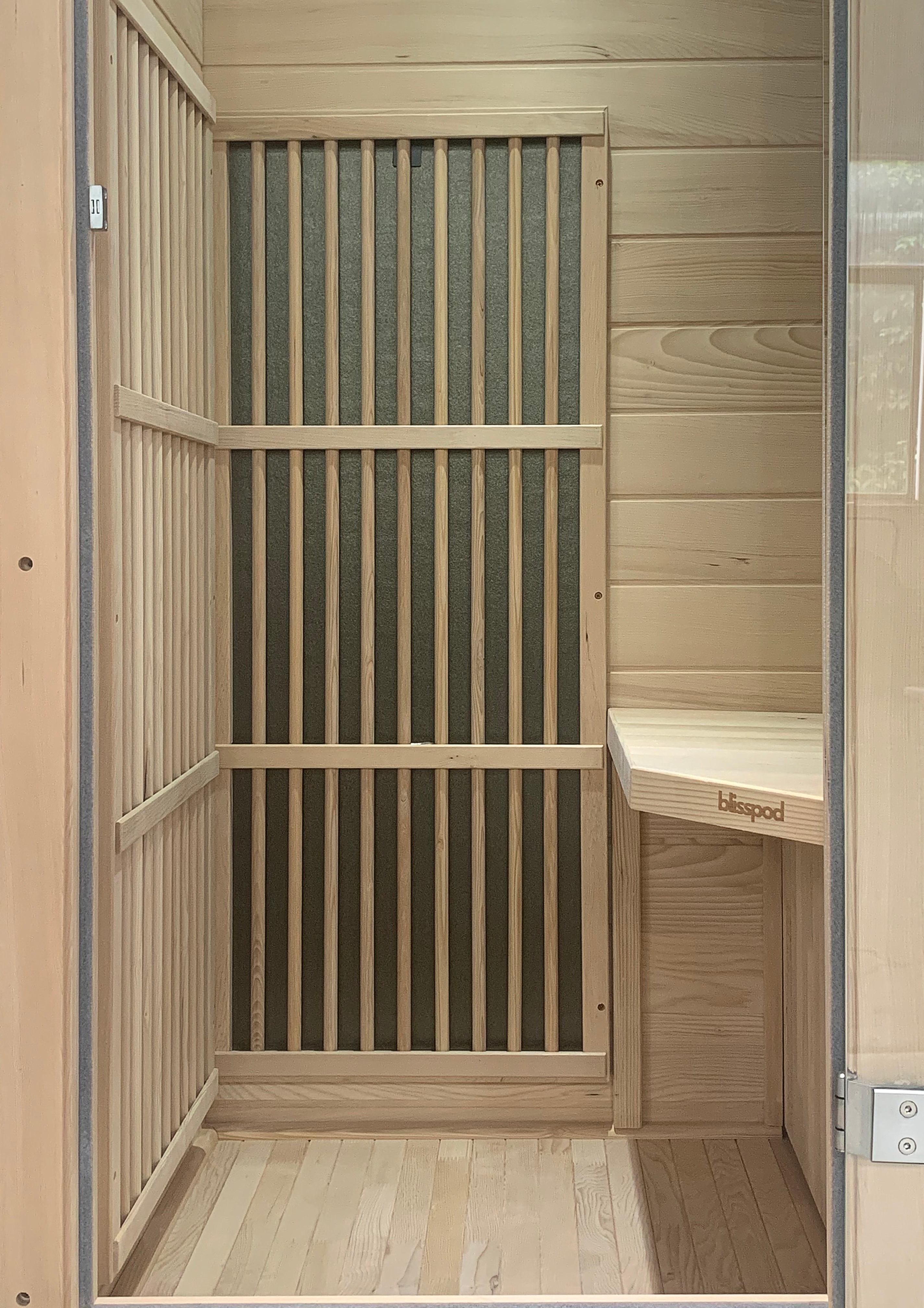 Blisspod | Vienna | Far Infrared Sauna | Canadian Hemlock Very Low EMF | 72.8"H x 35.4"W x 25.6"D | 1 Person - Www.Shopthatapp.ca