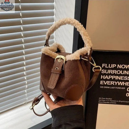 Crossbody Bags Women Shoulder Bag Casual Retro Plush Bag Versatile Plush Designer Bags Purse And Handbags Female Bags - Shopthatapp.ca