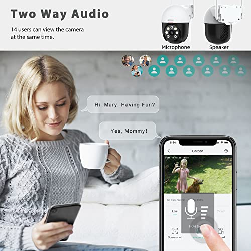 2K Outdoor Security Camera with Motion Tracking and Detection - Shopthatapp.ca