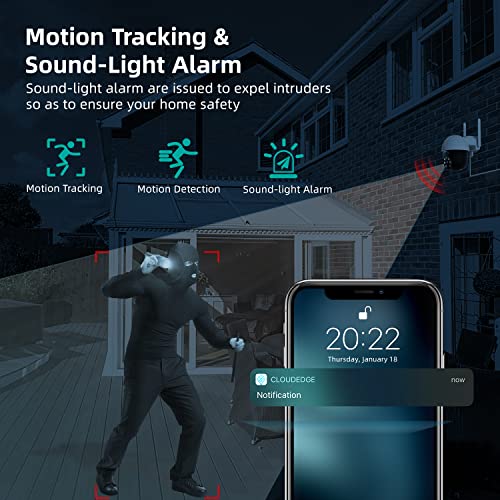 2K Outdoor Security Camera with Motion Tracking and Detection - Shopthatapp.ca
