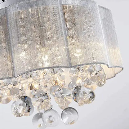 Elegant crystal ceiling light fixture by AGV LIGHTING featuring sparkling crystal details and sleek design for modern interior decor