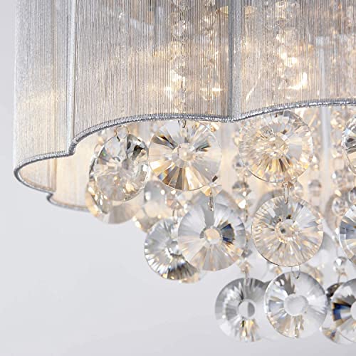 AGV LIGHTING 20102 Crystal Ceiling Light Fixture - Elegant Lighting Solution - Shopthatapp.ca