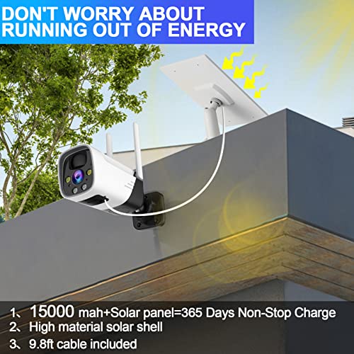 2K Wireless Outdoor Security Camera - Solar Battery Powered System - Shopthatapp.ca