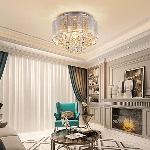 AGV LIGHTING 20102 Crystal Ceiling Light Fixture - Elegant Lighting Solution - Shopthatapp.ca