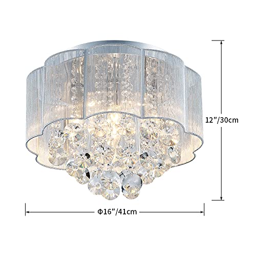 AGV LIGHTING 20102 Crystal Ceiling Light Fixture - Elegant Lighting Solution - Shopthatapp.ca