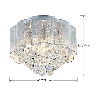 Crystal ceiling light fixture by AGV LIGHTING with sparkling crystal accents and elegant design, ideal for sophisticated interior lighting.