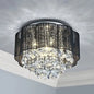 Crystal ceiling light fixture with sparkling crystal accents and elegant design, perfect for sophisticated interior lighting.