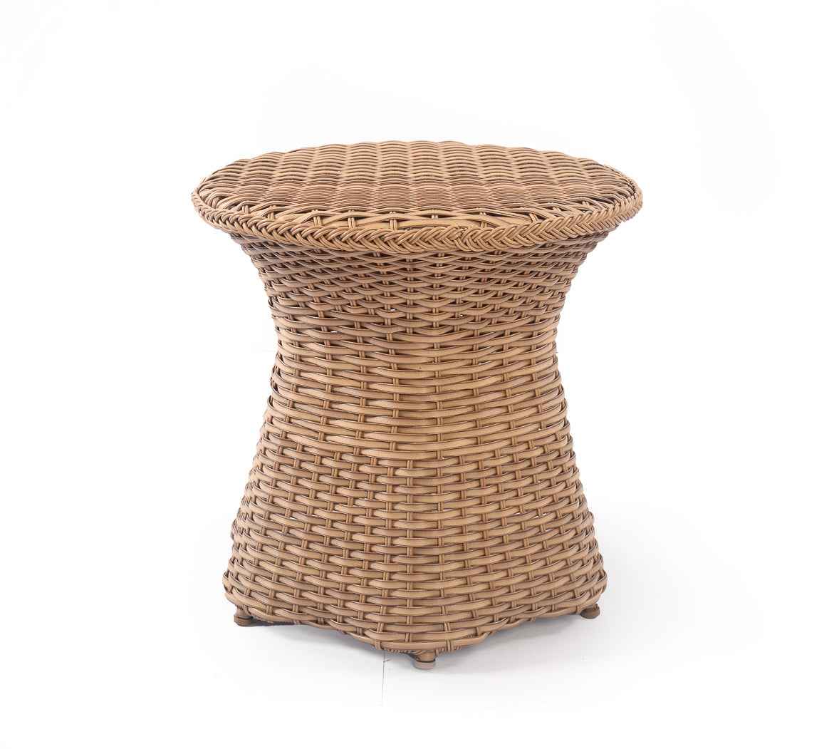 Emmett 3-Piece Wicker Outdoor Swivel Chair Bistro Set