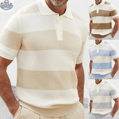 Mens Clothing Summer Fashion Lapel Sweater Short Sleeve Men Clothing Men Wears - Shopthatapp.ca