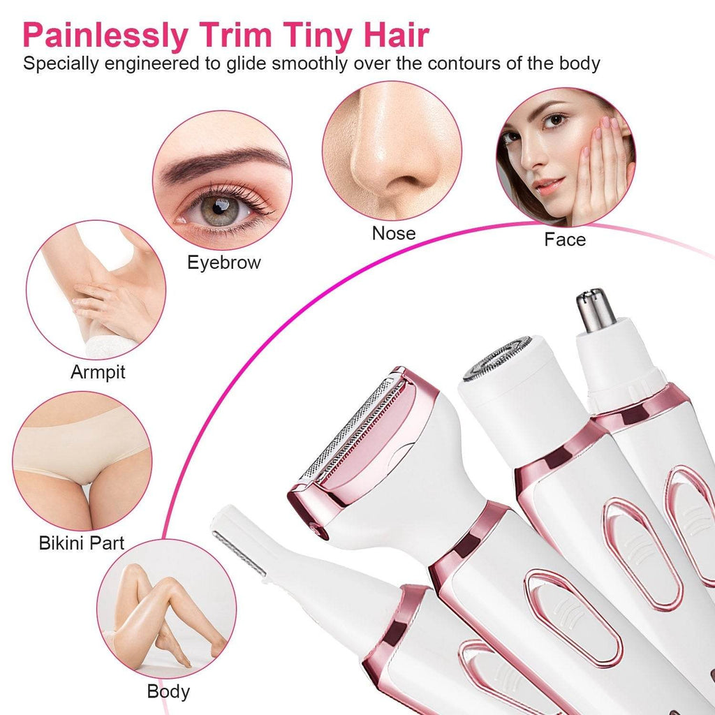 4 in 1 Painless Women Electric Hair Shaver trimmer for women