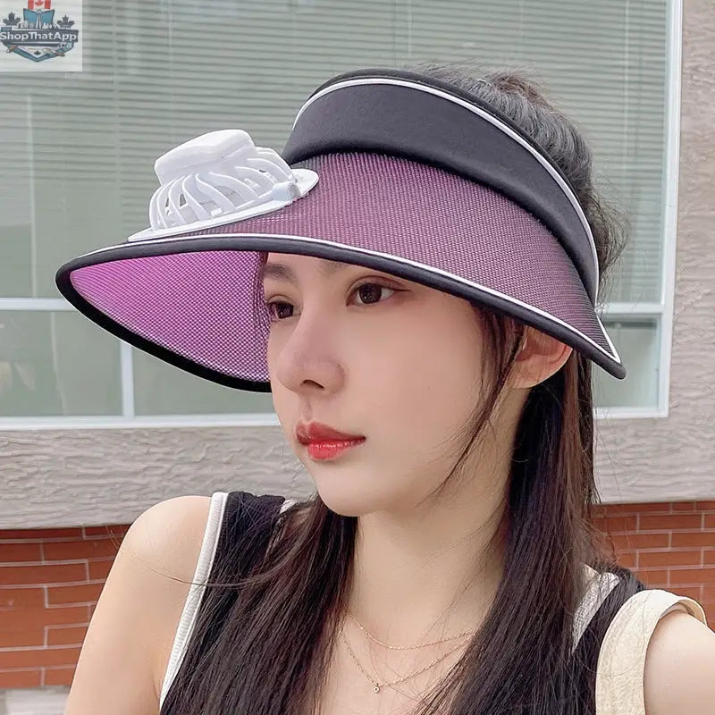 Brim Fan Sun Bonnet Woman Charging - Shopthatapp.ca