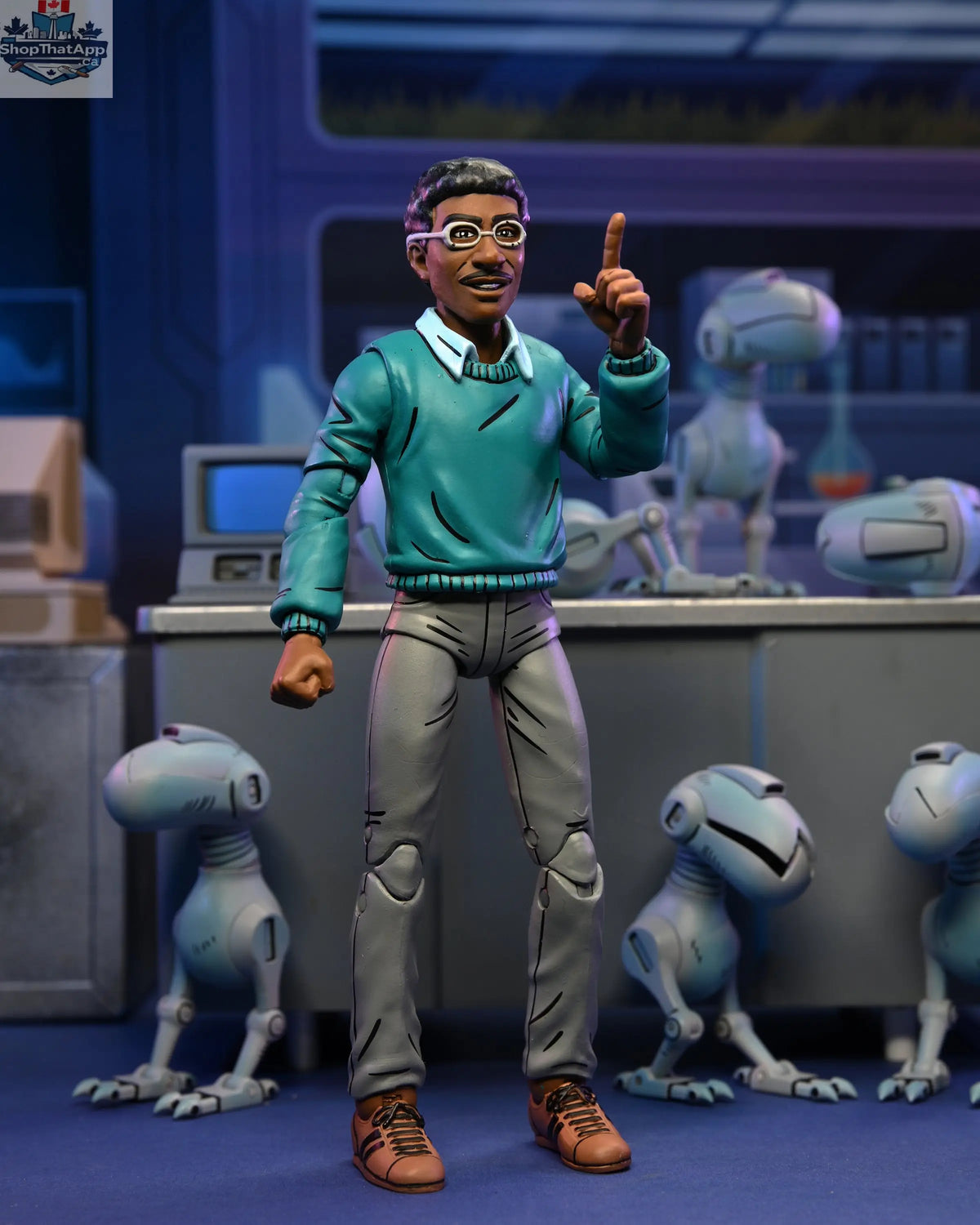 Teenage Mutant Ninja Turtles Baxter Stockman 7-inch action figure by Toy Snowman, detailed Mirage Comics collectible toy.