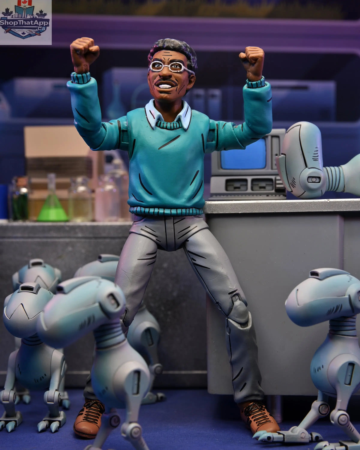 Teenage Mutant Ninja Turtles Baxter Stockman 7-inch action figure by Toy Snowman, detailed Mirage Comics collectible toy.