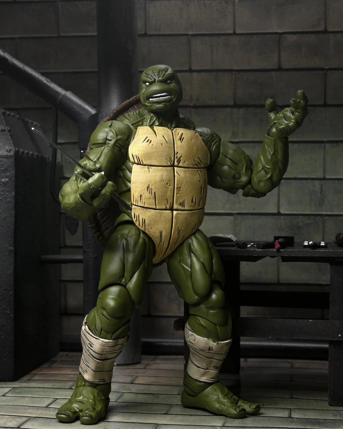 Battle damaged Teenage Mutant Ninja Turtles Ronin action figure by Toy Snowman, showcasing detailed costume and pose.