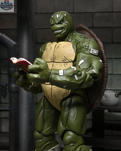 Toy Snowman Teenage Mutant Ninja Turtles Ronin action figure with battle damage from Last Ronin, detailed collectible toy.