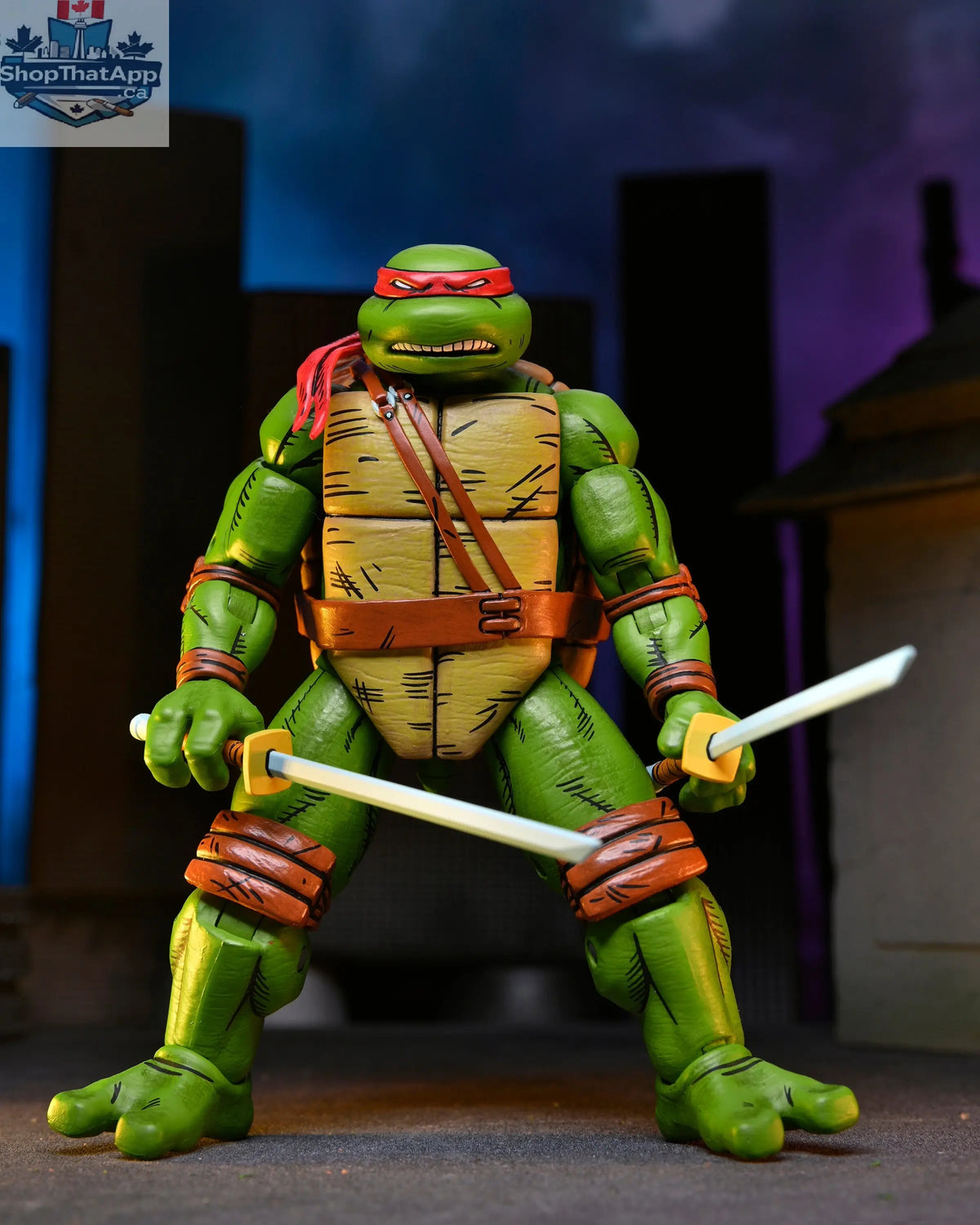 Toy Snowman Teenage Mutant Ninja Turtles Leonardo 7-inch action figure from Mirage Comics, detailed collectible toy for fans.