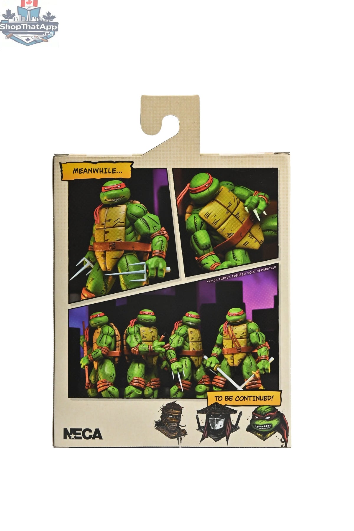 Toy Snowman Teenage Mutant Ninja Turtles Raphael action figure, 7-inch collectible toy from Mirage Comics series.