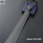 Mens Business Formal Zipper Tie With Blue Stripes - Shopthatapp.ca