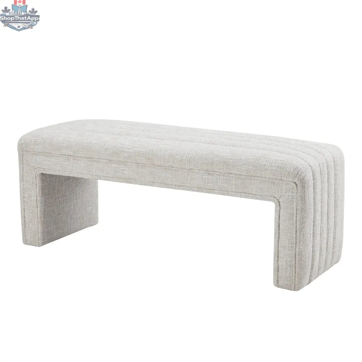 Hygge Design House Tera Large Dining Bench with wooden legs and upholstered seating, suitable for modern dining rooms