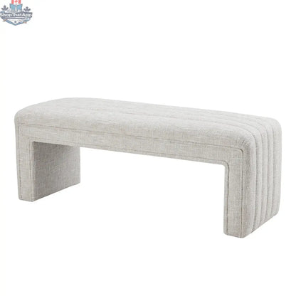 Hygge Design House Tera Large Dining Bench with wooden legs and upholstered seating, suitable for modern dining rooms