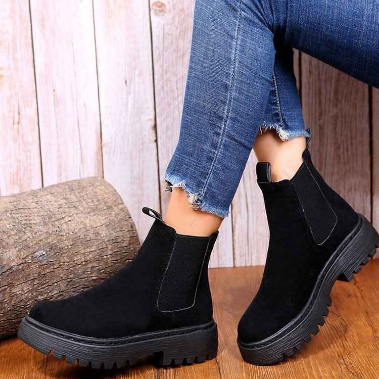 Women's Fashion Ankle Boots – Classic PU Leather Martin Boots with Casual Style
