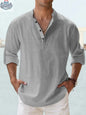 New Men's Casual Blouse Cotton Linen Shirt Loose Tops Long Sleeve Tee Shirt Spring Autumn Casual Handsome Men's Shirts - Shopthatapp.ca
