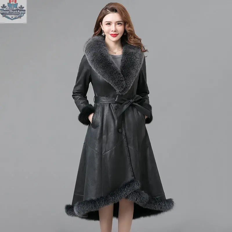 Real Fur One Woman Coat Thickened - Shopthatapp.ca