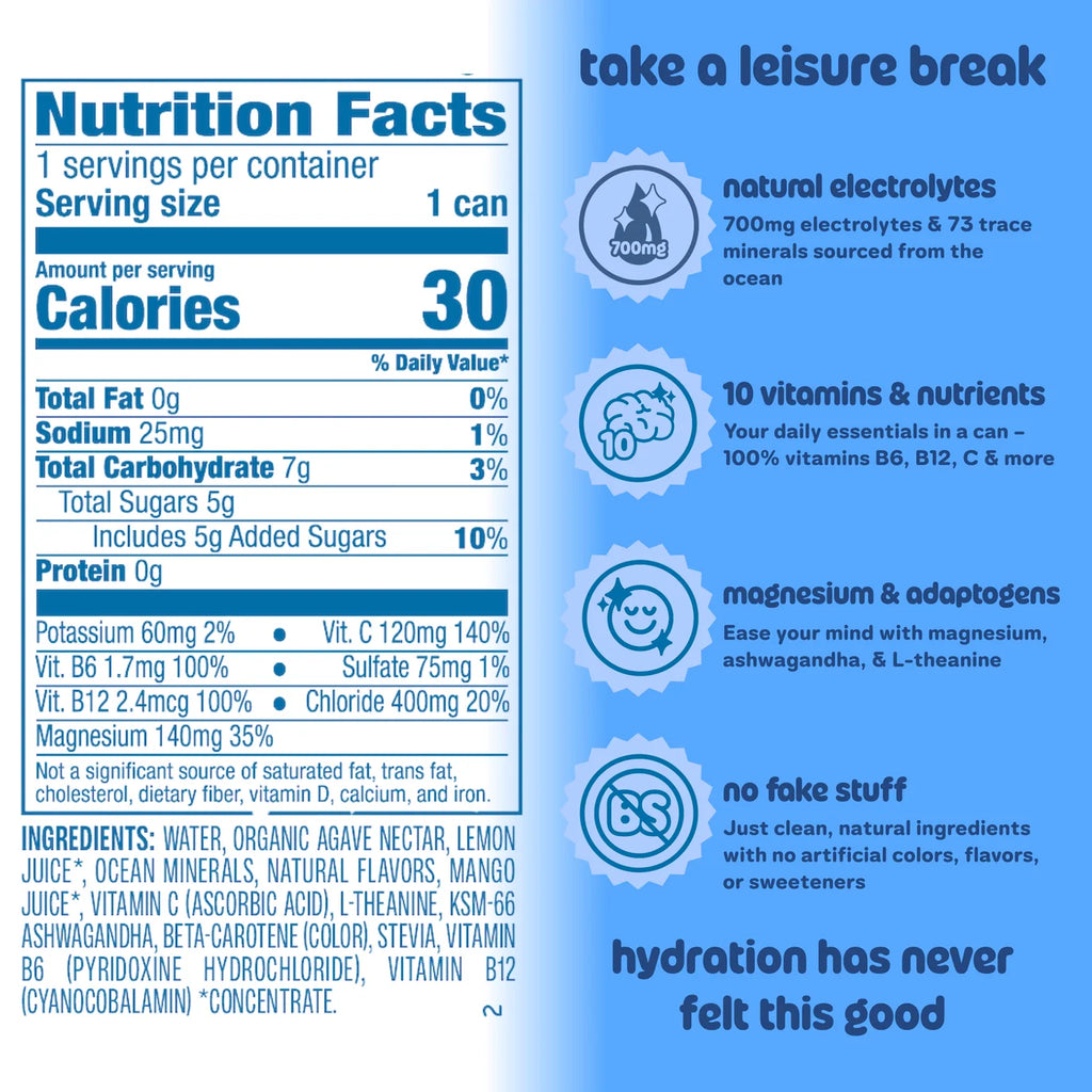 Leisure Hydration - Wild Blueberry Hydration Drink