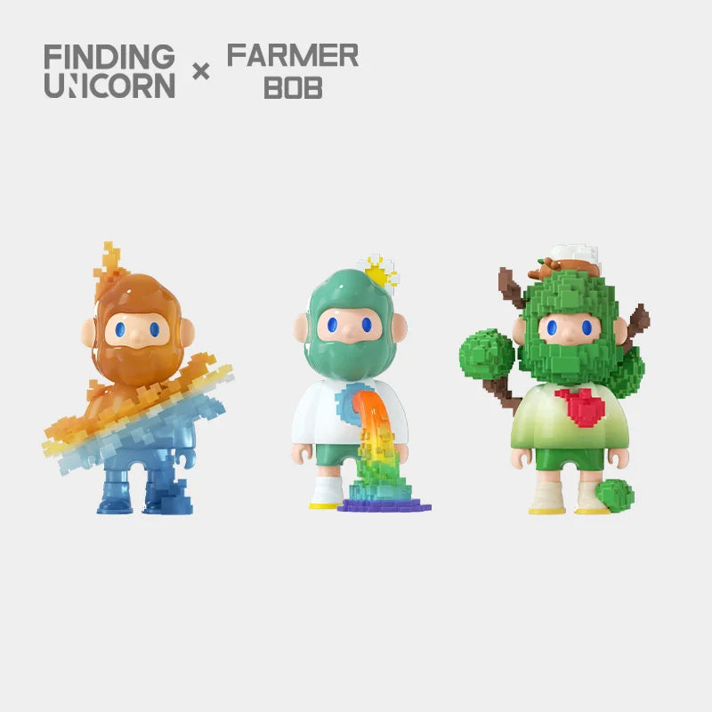 Farmer Bob Next Generation Pixel Universe Blind Box Series by Finding Unicorn - Www.Shopthatapp.ca