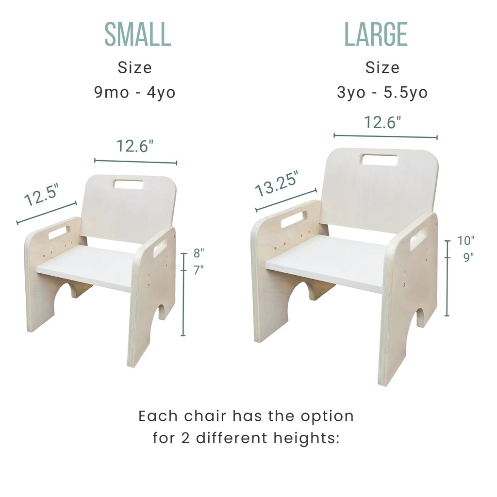 PAPAYA DOUBLE Montessori Table and Chair Set - Adjustable for Two - Shopthatapp.ca