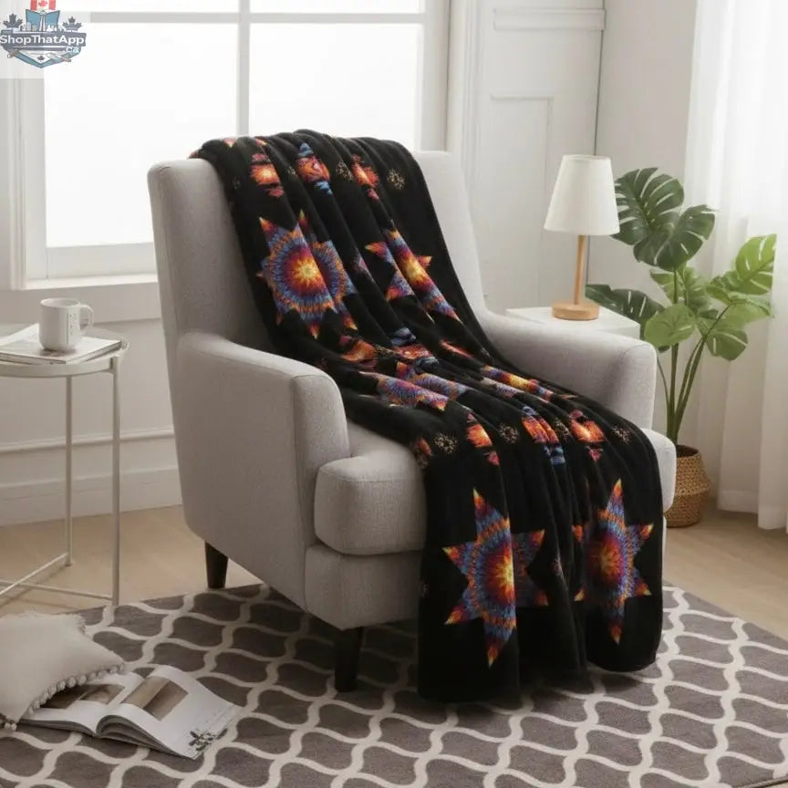 Star Burst Design Silk Touch Blanket - Shopthatapp.ca