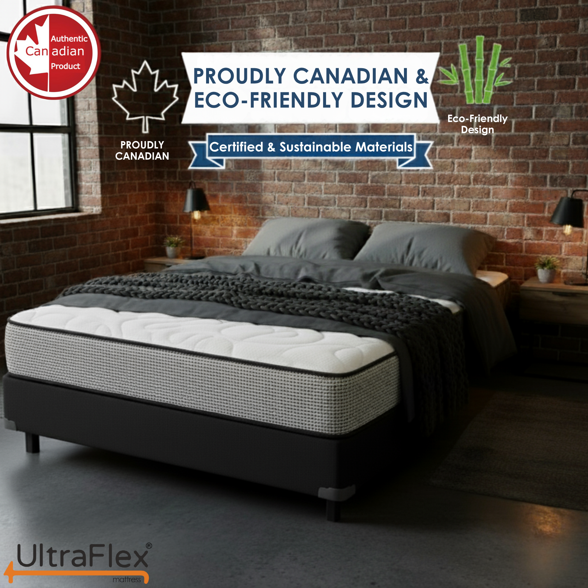 UltraFlex® DreamWeaver Medium Firm Pocket Coil Hybrid Mattress – Canadian-Made Orthopedic Support with Cooling Gel Foam, Quilted Top, Breathable & Hypoallergenic Comfort, Edge Support & Motion Isolation - Shopthatapp.ca