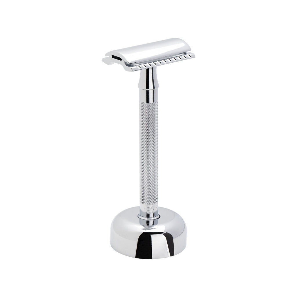 Merkur Razor Set 2-pieces ( Razor 23 001, and Stand 4005 001), Bright Chrome, MK-2381001