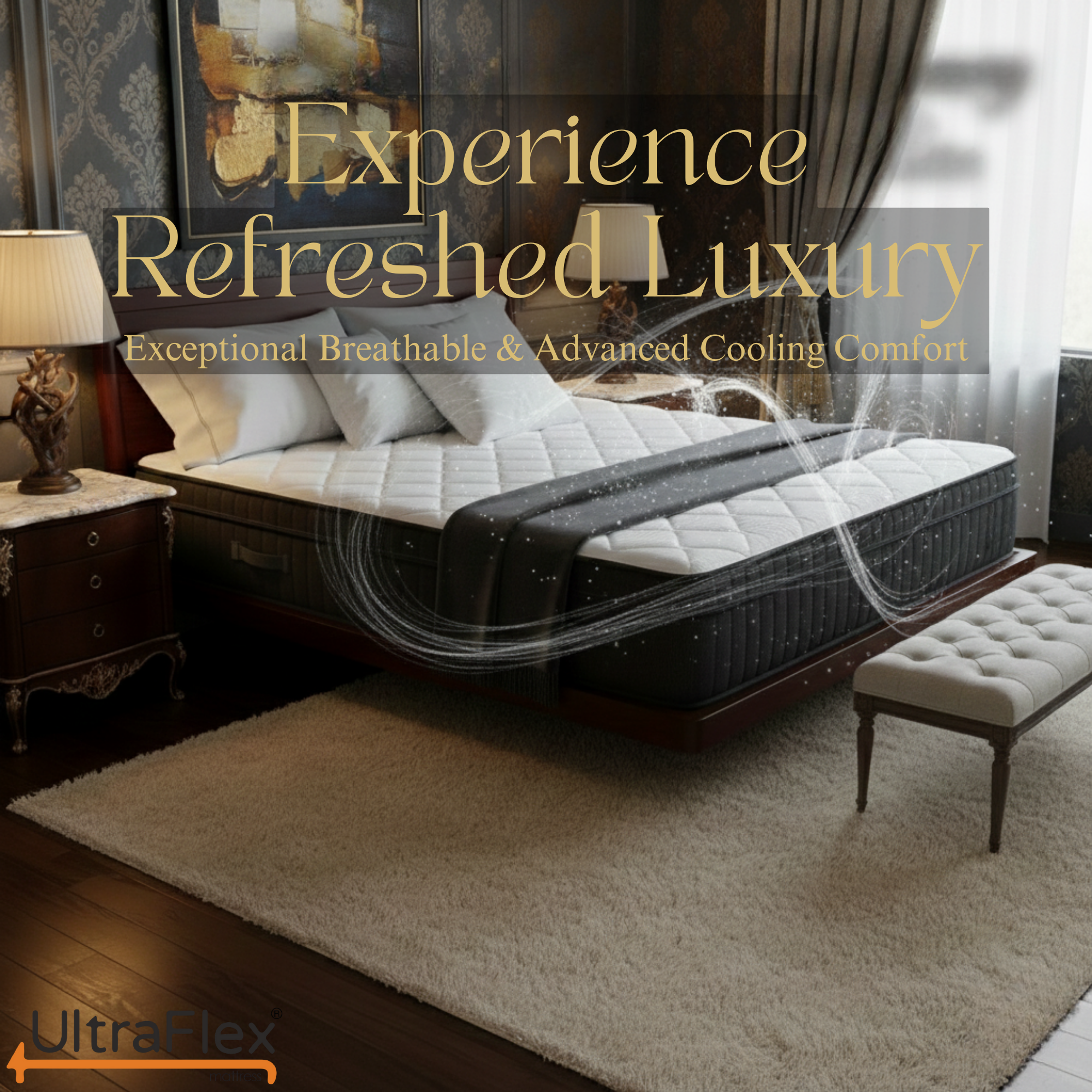 UltraFlex® Opulence Medium Firm Orthopedic Hybrid Mattress – Canadian-Made Advanced Cooling Gel & Pocket Coil System for Undisturbed Sleep & Edge-to-Edge Support - Shopthatapp.ca