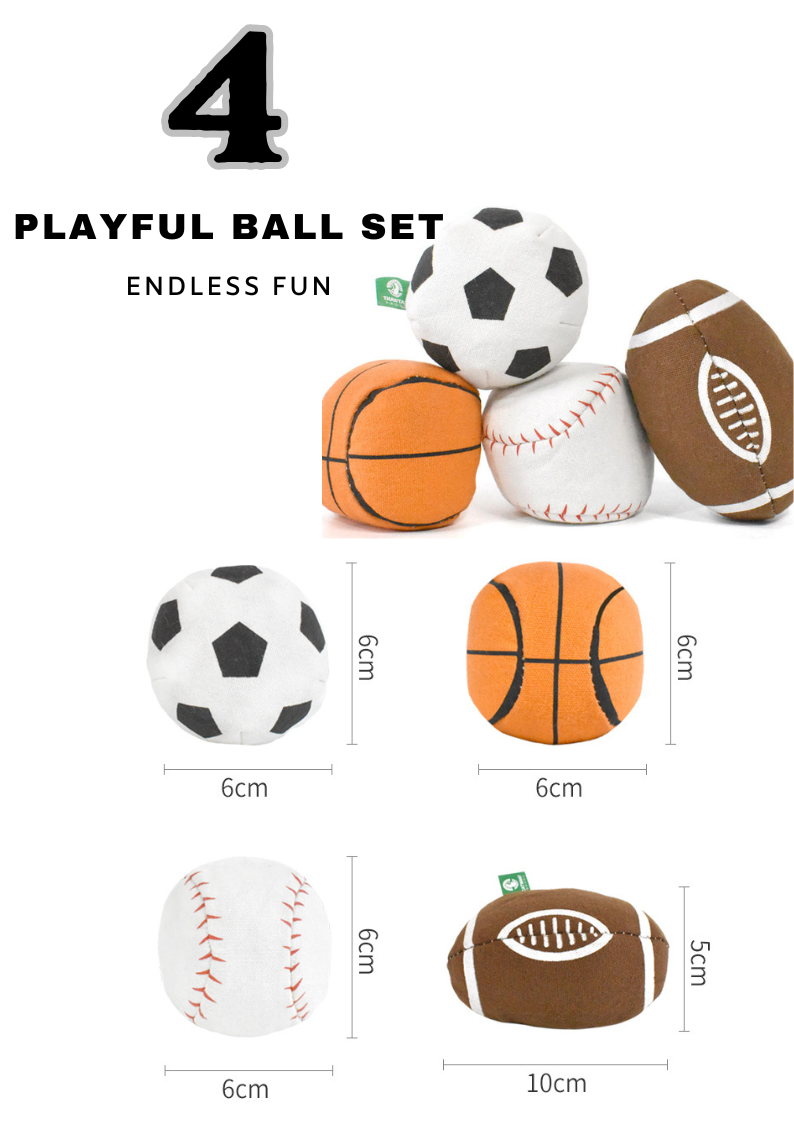 100% Silvervine Catnip Sport Balls Set - 4-Pack for Fun Feline Playtime - Shopthatapp.ca