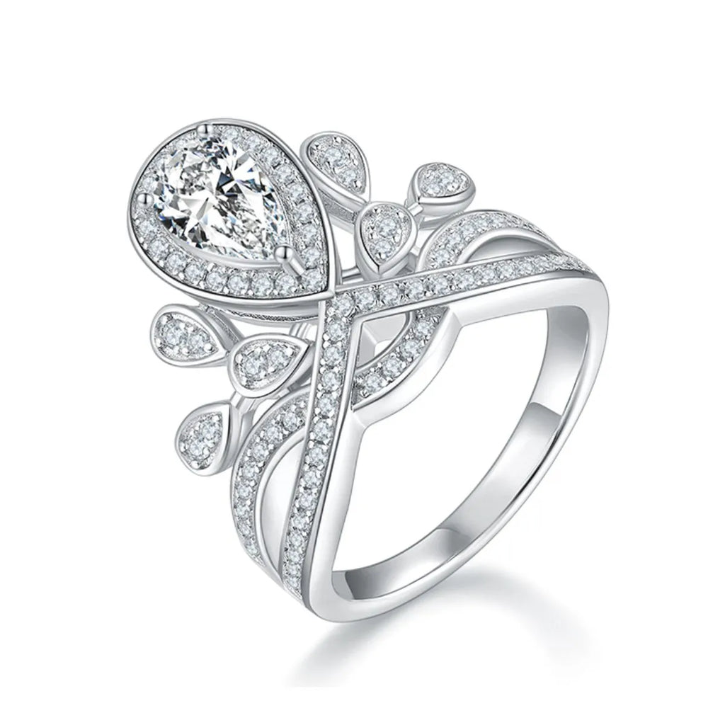 1 Carat Moissanite Ring in 925 Sterling Silver - Exquisite Brilliance and Elegance - Shopthatapp.ca
