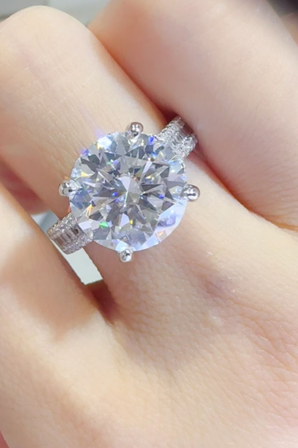 5 Carat Moissanite Ring in 925 Sterling Silver - Shopthatapp.ca