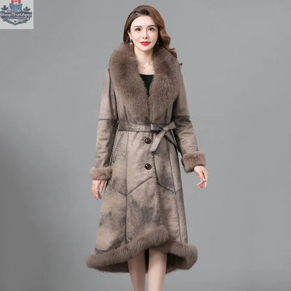 Real Fur One Woman Coat Thickened - Shopthatapp.ca
