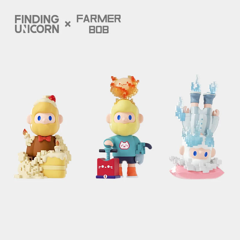 Farmer Bob Next Generation Pixel Universe Blind Box Series by Finding Unicorn - Www.Shopthatapp.ca